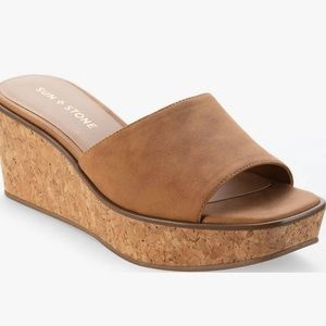 Sun + Stone Women's Wedge Slide Sandals
